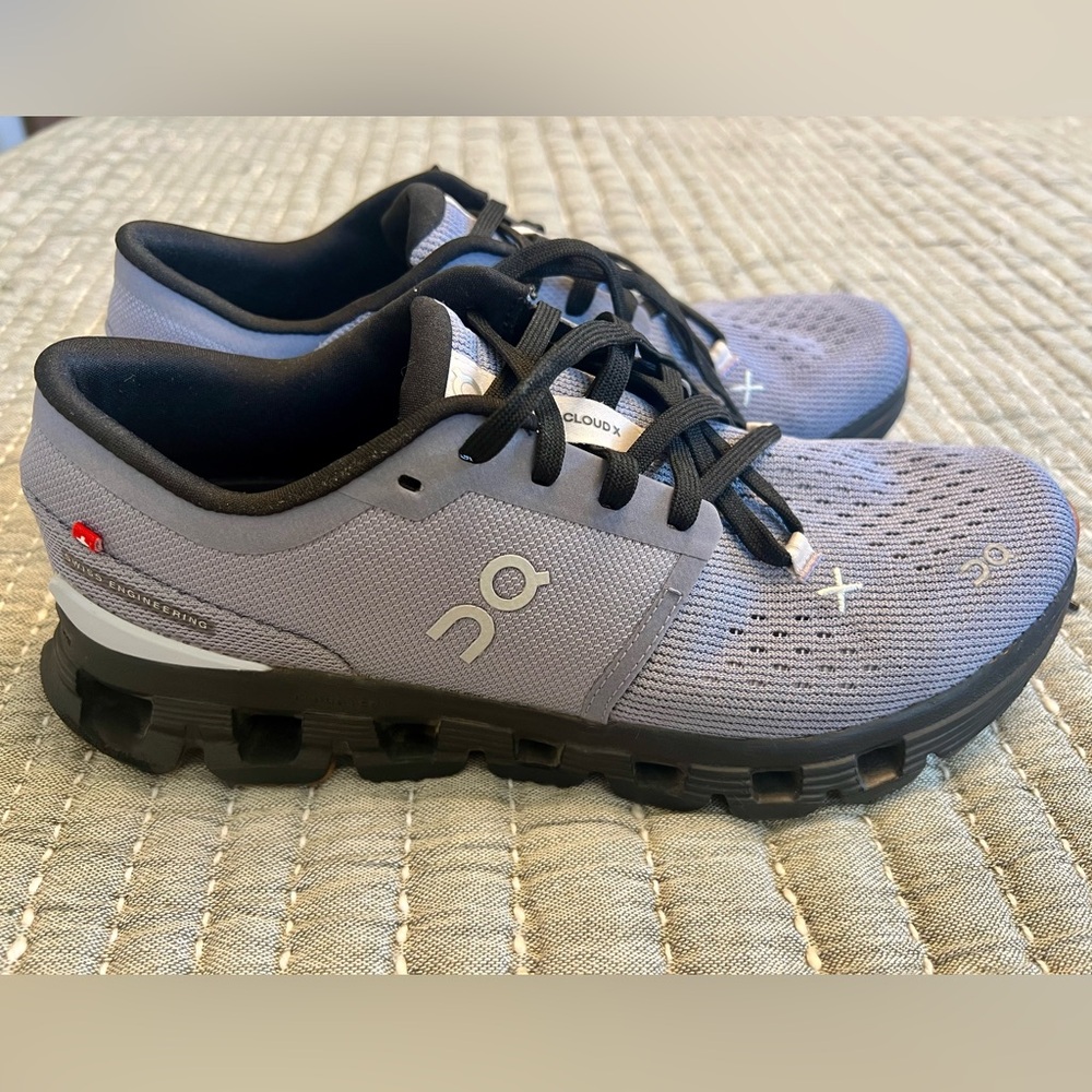 On Running Cloud X 4 Women’s- Purple and Black Running Shoe